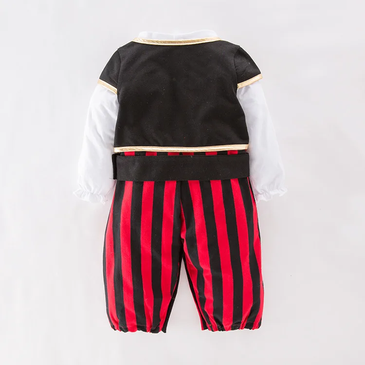 Pirate Captain Cosplay Costume Baby Romper Boys Bodysuits Christmas Fancy Clothes Halloween Costumes Kids Children Jumpsuits