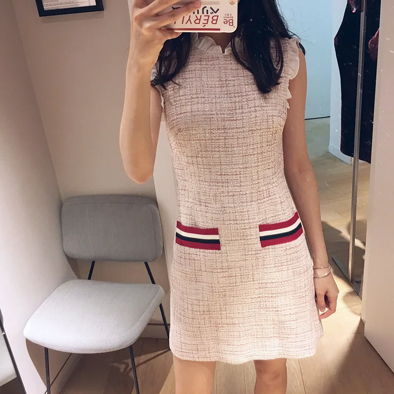 

New-mouth Sleeveless Dress In Spring and Summer of 2019 Sleeveless Off The Shoulder Straight Dress Women