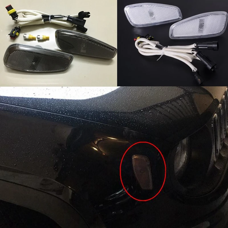 2pcs front turn side signals lights cover for jeep renegade 2015 2016 front turn side signals