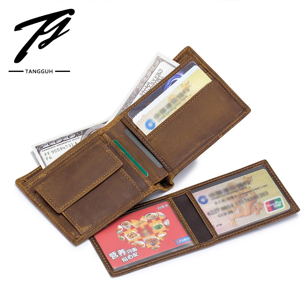 

2019 Male Wallet Men Purse Card Holder Cow Genuine Leather Luxury Brand Carteria Removable Photo Set Vintage Coin Pocket Gift