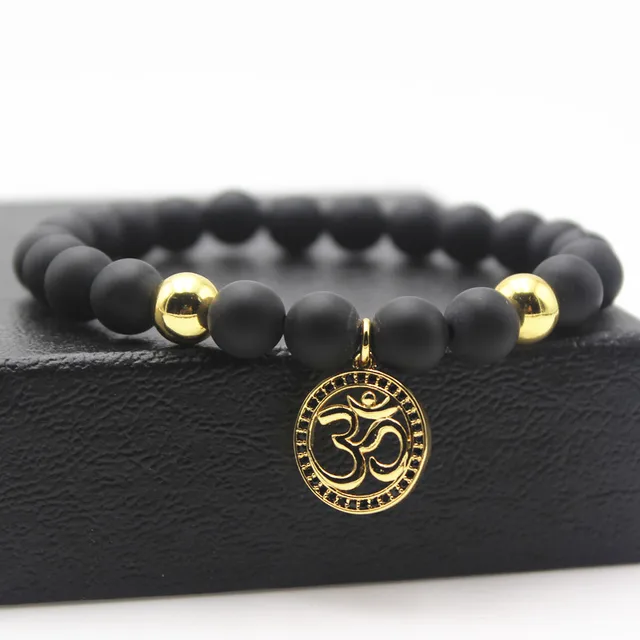 Om Bracelet For Men Best Bracelets Fashion Men Charm Om Bracelet Matt Onyx Hamsa Woven Beaded