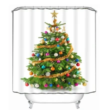 3D Christmas tree Pattern Shower Curtains Jingling Bell New year Bathroom Curtain Waterproof Thickened Bath Curtain Customizable цена 3D Christmas tree Pattern Shower Curtains Jingling Bell New year Bathroom Curtain Waterproof Thickened Bath Curtain Customizable цены онлайн
