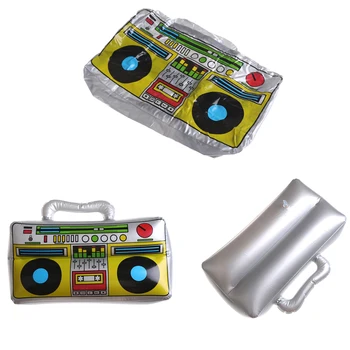 

1pcs Cartoon PVC Inflatable Toys Classic Radio Recorder Shape Toys For Party Decoration Simulation Instrument Toy For Kids Gift