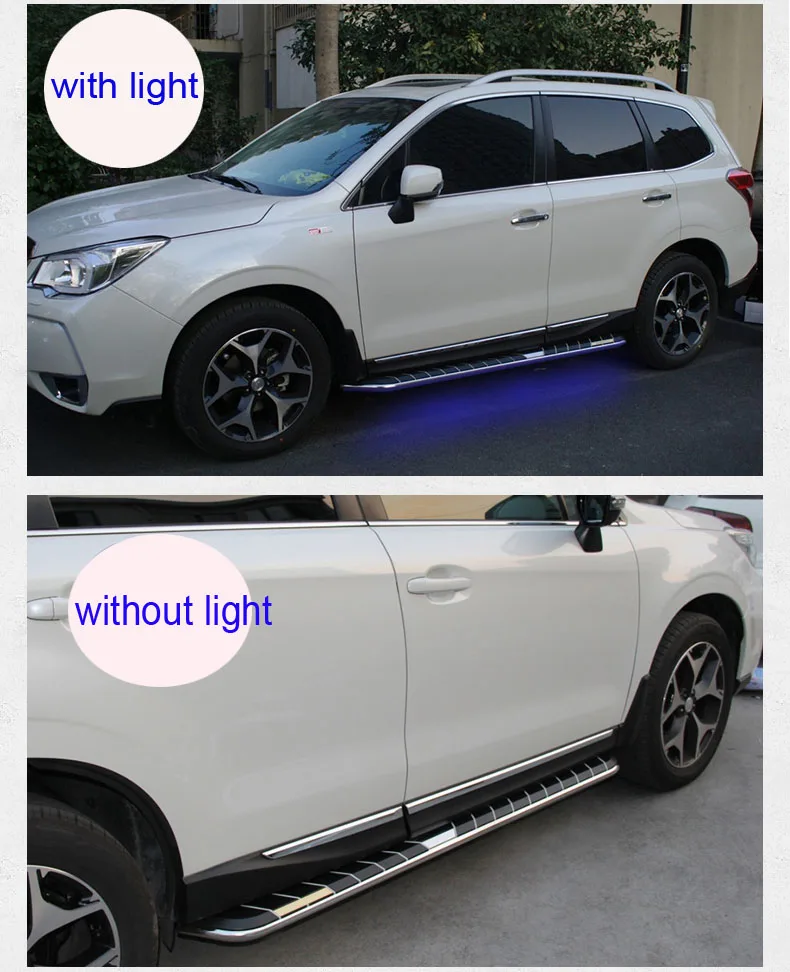 Новое поступление, светодиодный светильник, Беговая панель для Subaru Forester, модный дизайн, нагрузка 300 кг, толщина алюминия в 2 раза