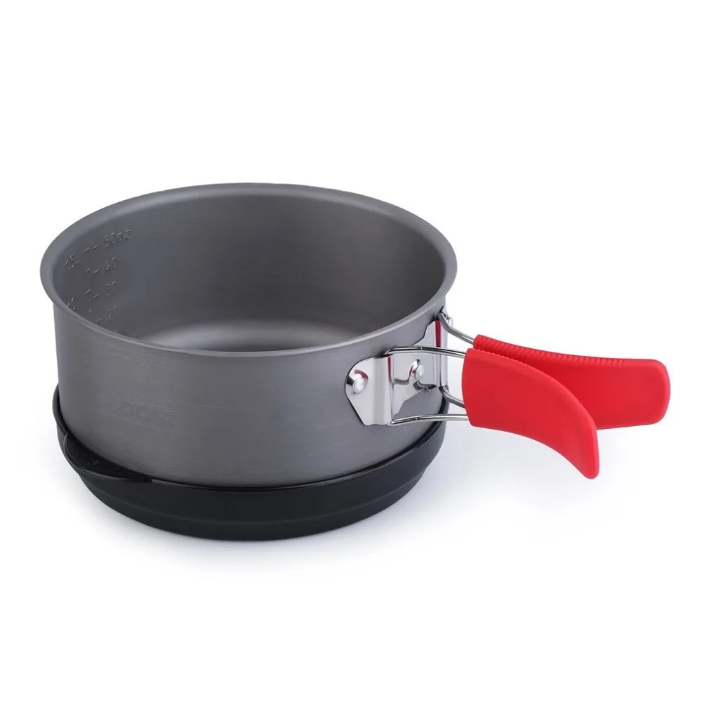 Alocs cocina al aire libre de la comida campestre del pote Picnic ollas y sartenes Set gota