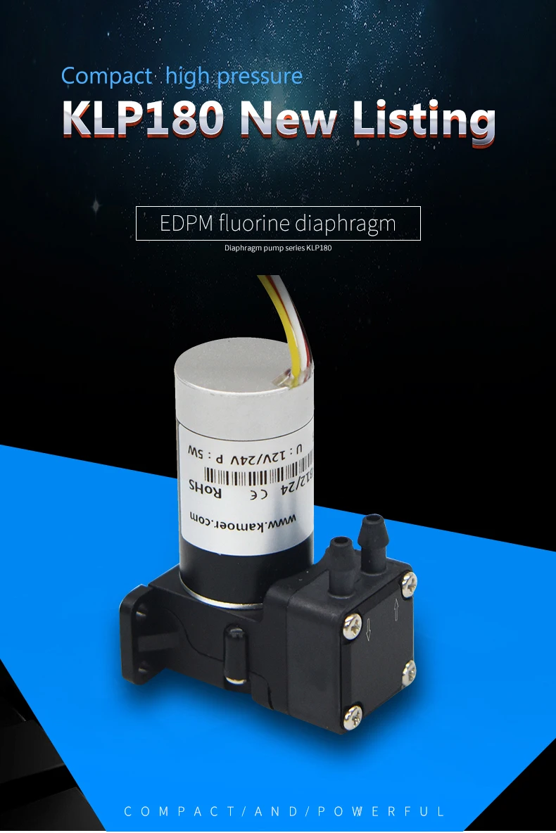 Kamoer KLP180 мини мембранный насос для перекачки жидкостей насос 12 V/24 V