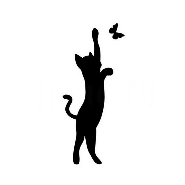 

Butterfly Cat cutting sticker Cutting Sticker Sticker Window Decor Waterproof Decals ZP013