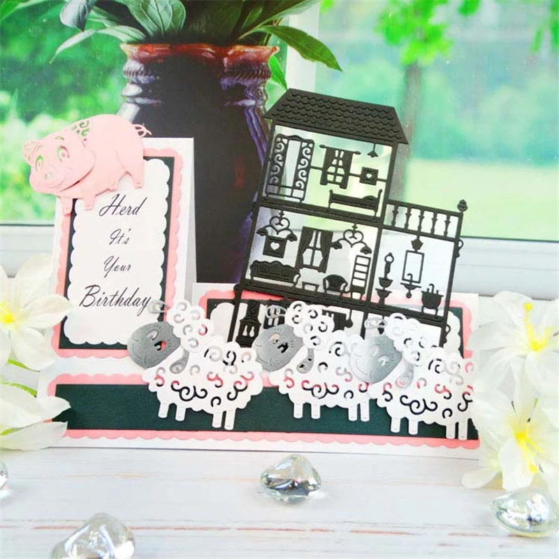 

YaMinSanNiO Frame Craft Die Animals Metal Cutting Dies Sheep Fustelle New 2019 Scrapbooking for Card Embossing Template Stencil