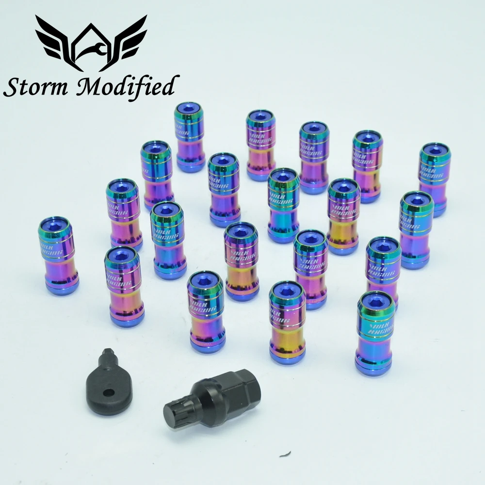 SuTong 20 шт. набор гаек для гоночной формулы Volk RAYS M12x1.5 L = 45 мм Neo Chrome|Гайки и болты| |