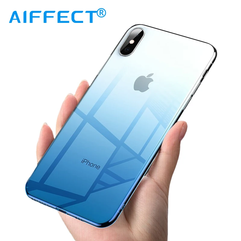AIFFECT красочный градиентный телефонный чехол для iPhone 6 S 7 8 Plus Мягкий ТПУ задняя