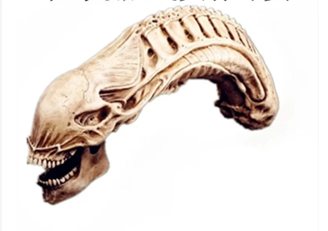 AVP Хищник против инопланетного черепа модель изделия из смолы Хэллоуин модель украшения 45 см Смола окаменелая статуя инопланетянин череп скелетная фигура