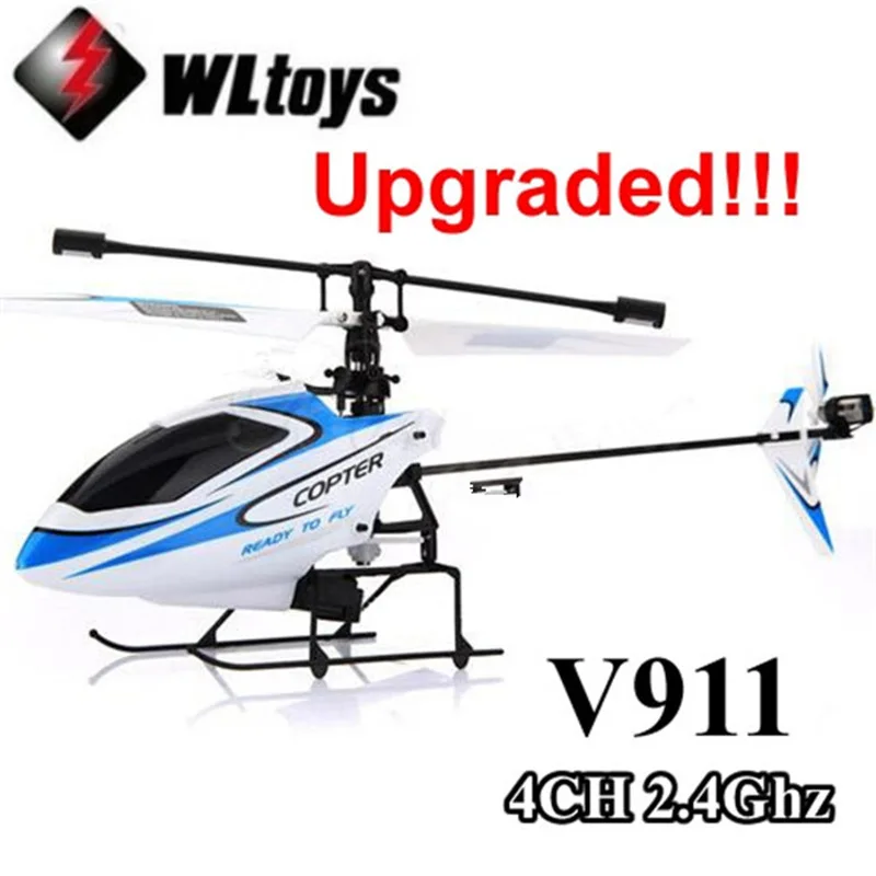 

Upgraded Version WLtoys V911 2.4Ghz 4CH Single Blade Propellor Gyro Mini Radio RC Helicopter BNF