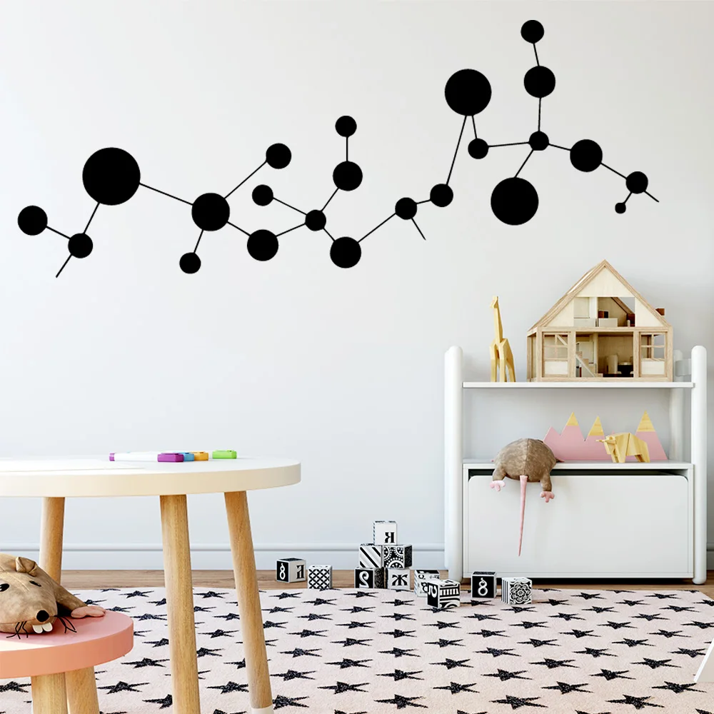 

Exquisite Molecular Wall Stickers Vinyl Waterproof Wall Decal For Kids Room Living Room Home Decor Diy Pvc Home Decoration