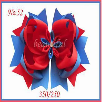 

100 pcs Free Shipping Hand BLESSING Good Girl Boutique 8 Inch Romantic party Hair Bows Clip 98 No. Customize Hair Accessories