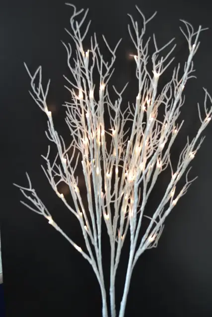 40 White C Branch Twig Light Holiday Christmas Led 40 White C Branch Twig Light Holiday Christmas Led With 60 Decoraiton In Artificial Dried Flowers