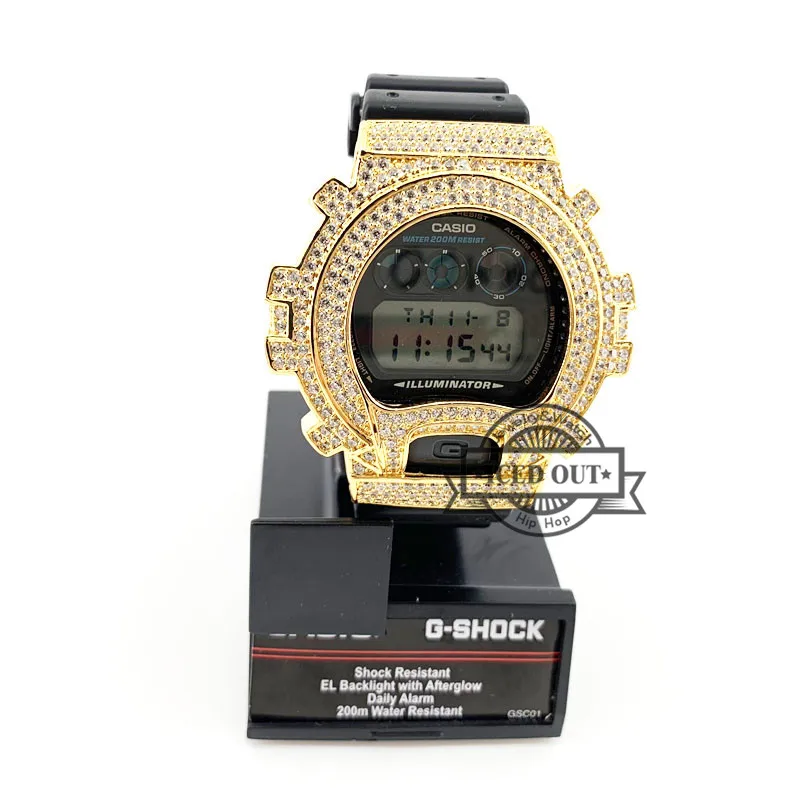 Золотые часы в стиле хип-хоп для G shock DW6900 | Наручные