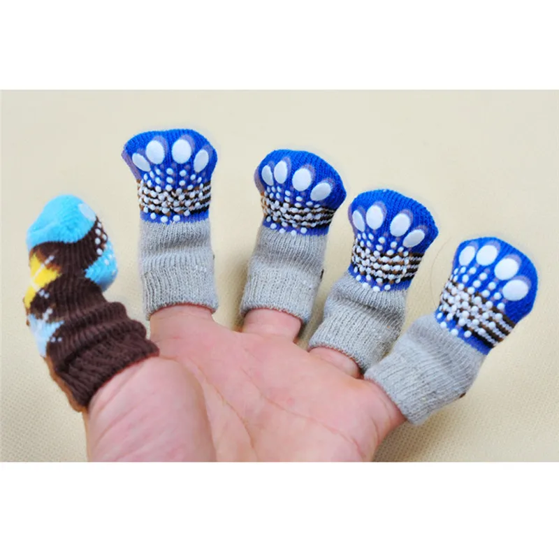 2019 Cute Pet Clothes  Cute Puppy Dogs Pet Knits Socks Anti Slip Skid Bottom Pet Acessorios