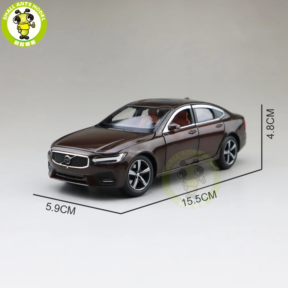  1/32 JACKIEKIM Volvo S90 shock absorption version Diecast Model CAR Toys for kids Boy girl Gifts