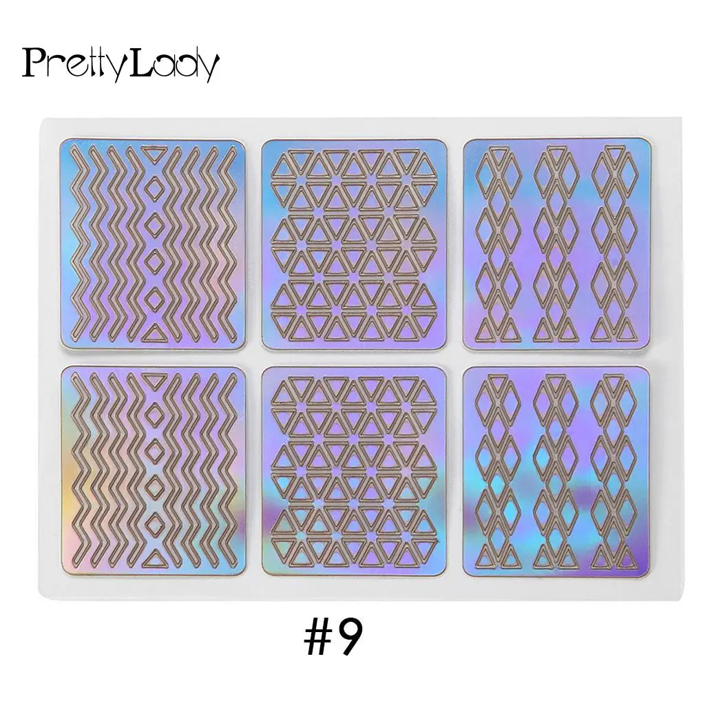 

Printed Heart Stencils Manicure Template Nail Art Sticker