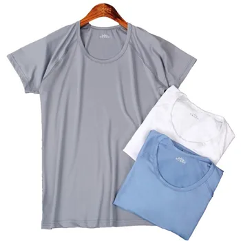 

Slim T Shirt Men Short Sleeve Black White T Shirt Mens Plus Size Elastic T Shirts 2019 Summer Top Camiseta 3pcs/lot Ds50692