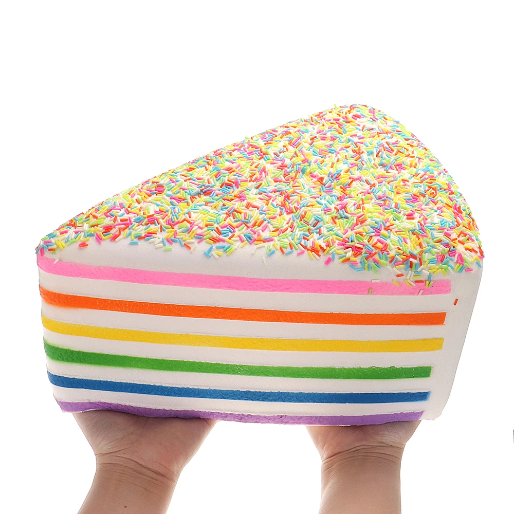 

Big size Kawaii Squishies Rainbow cake Jumbo for Squishy Slow Rising toy best Gift for Kids Anti stress Huge Toy desk Decoration
