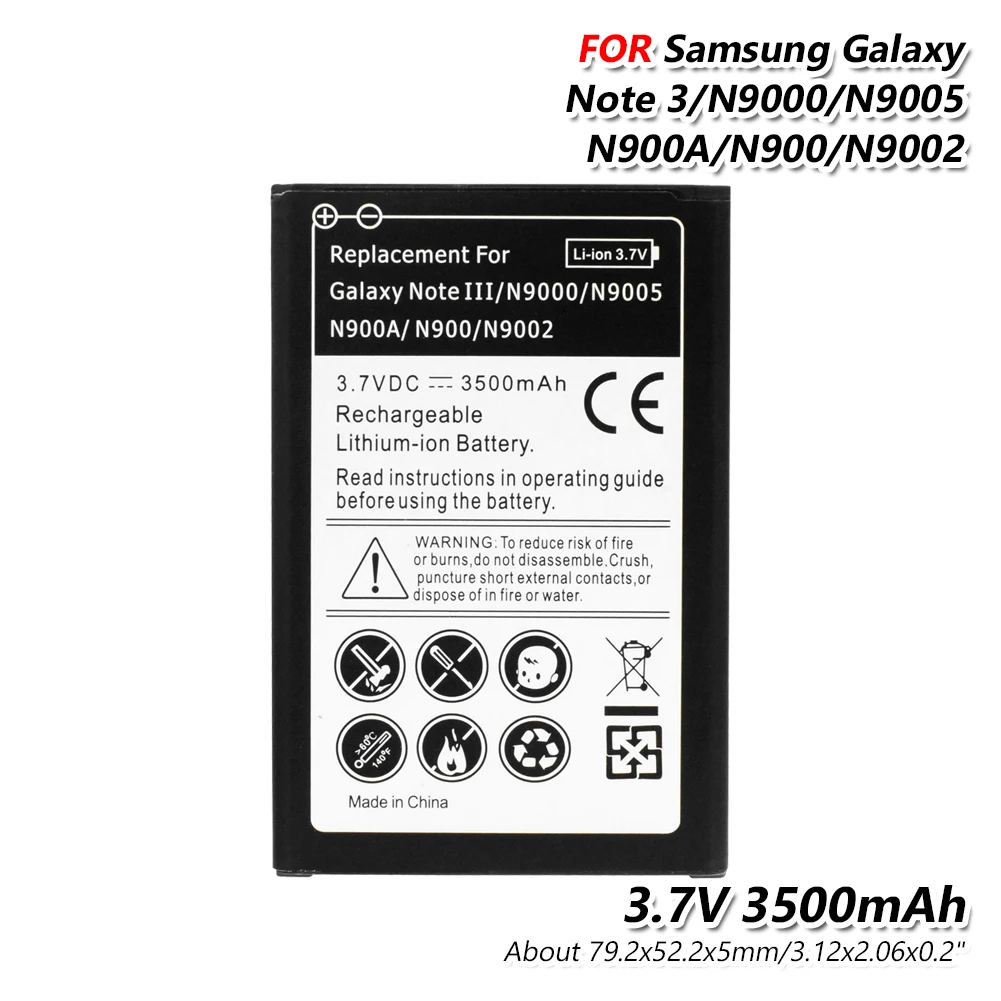 3,7 V 3500mAh Li-Po Батарея для samsung Galaxy Note 3 SM-N900 SM-N9000 SM-N9002 N9000 N9002 N9005 N9006 SM-N9005 SM-N9006