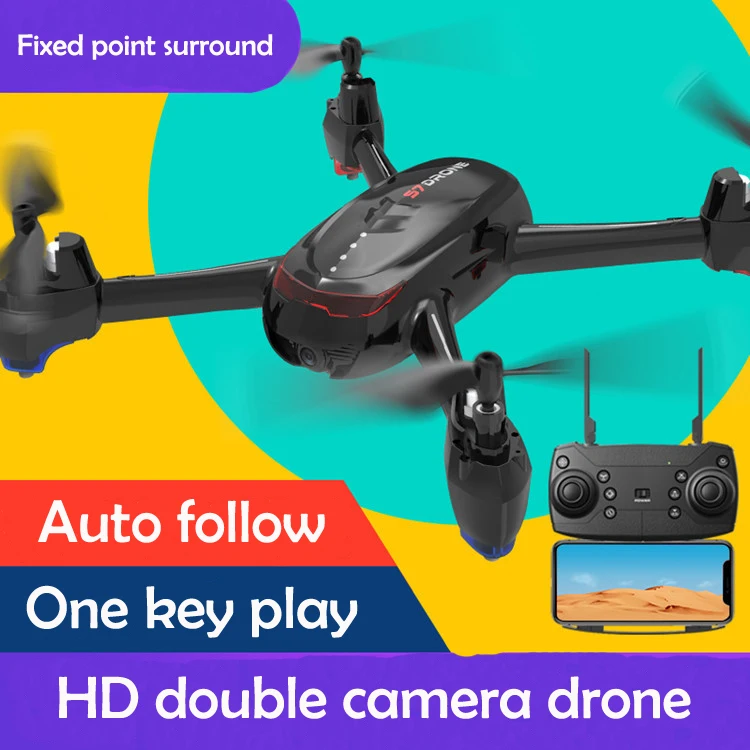 

S7 high tech RC Drone With HD 1080p double Camera quadcopter 2.4G WIFI auto follow surround Headless Helicopter RC outdoor toys