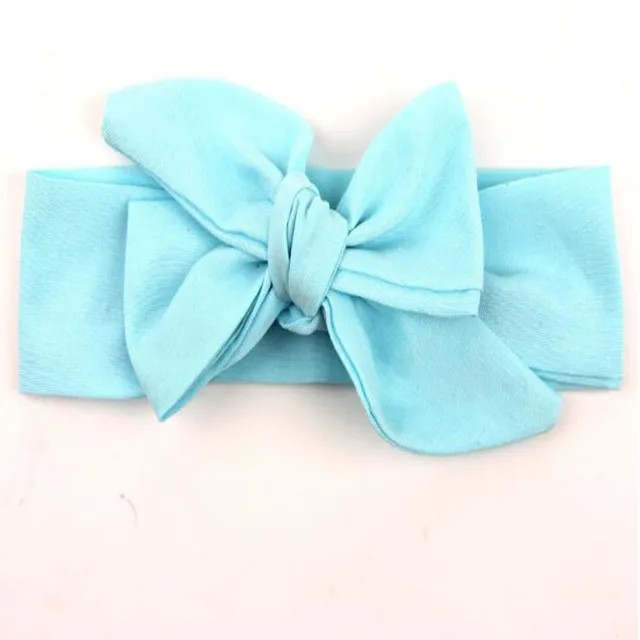 Blue Big Bow Headband Diy Pack Baby Head Wraps Newborn Photo Prop