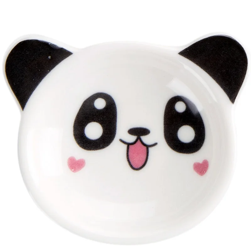 Mini Cartoon Panda Ceramic Dish 1pc for Home Soy Sauce Seasoning Saucers ceramic soy sauce dish