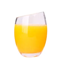 Новинка ручной работы прозрачная подставка для яйца косой рот 260 мл стеклянная кружка для сока прозрачный бессвинцовый прозрачный стакан