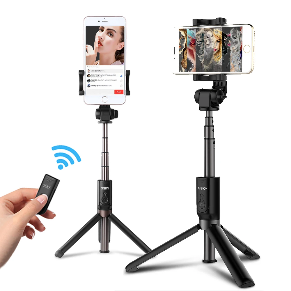 

Mini Selfie Stick Foldable Tripod 3 in 1 Universal Romote Bluetooth Stick monopod For IOS iPhone 6 6s 7 Samsung Xiaomi Android