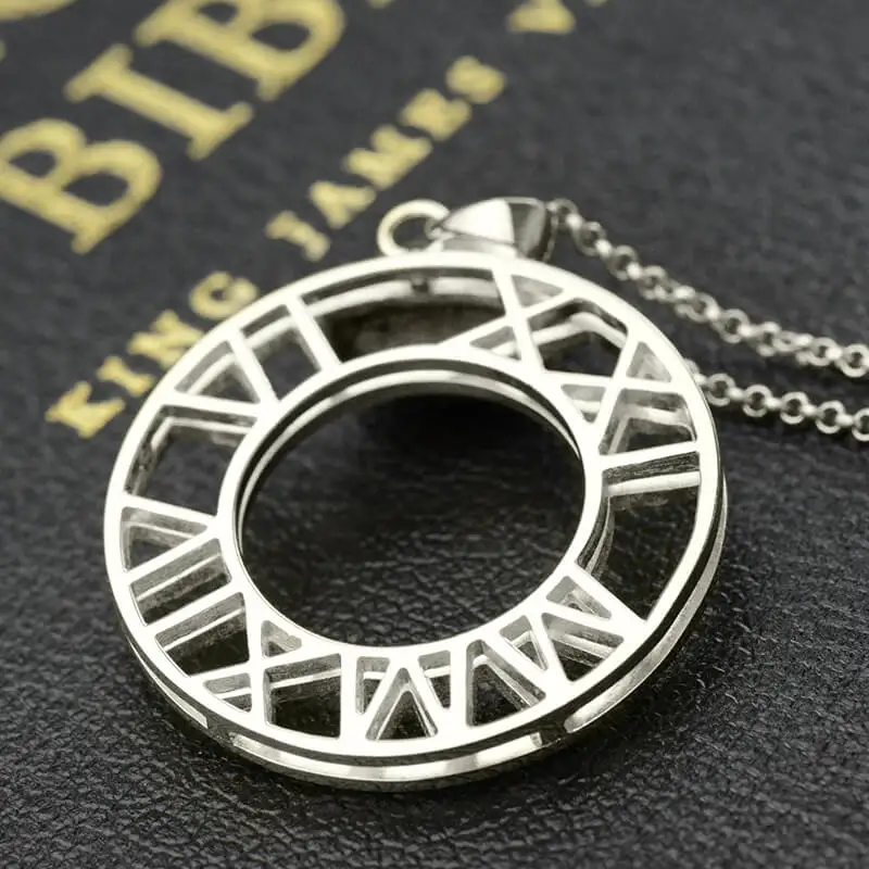 AILIN Double Roman Numeral Pendant Necklace Special Date