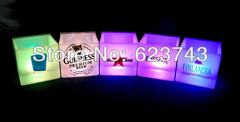 Free Shipping plastic led ice bucket ,color changing plastic ice bucket, luminous ice pail ice cooler,glow Beer cask,WINE BARREL