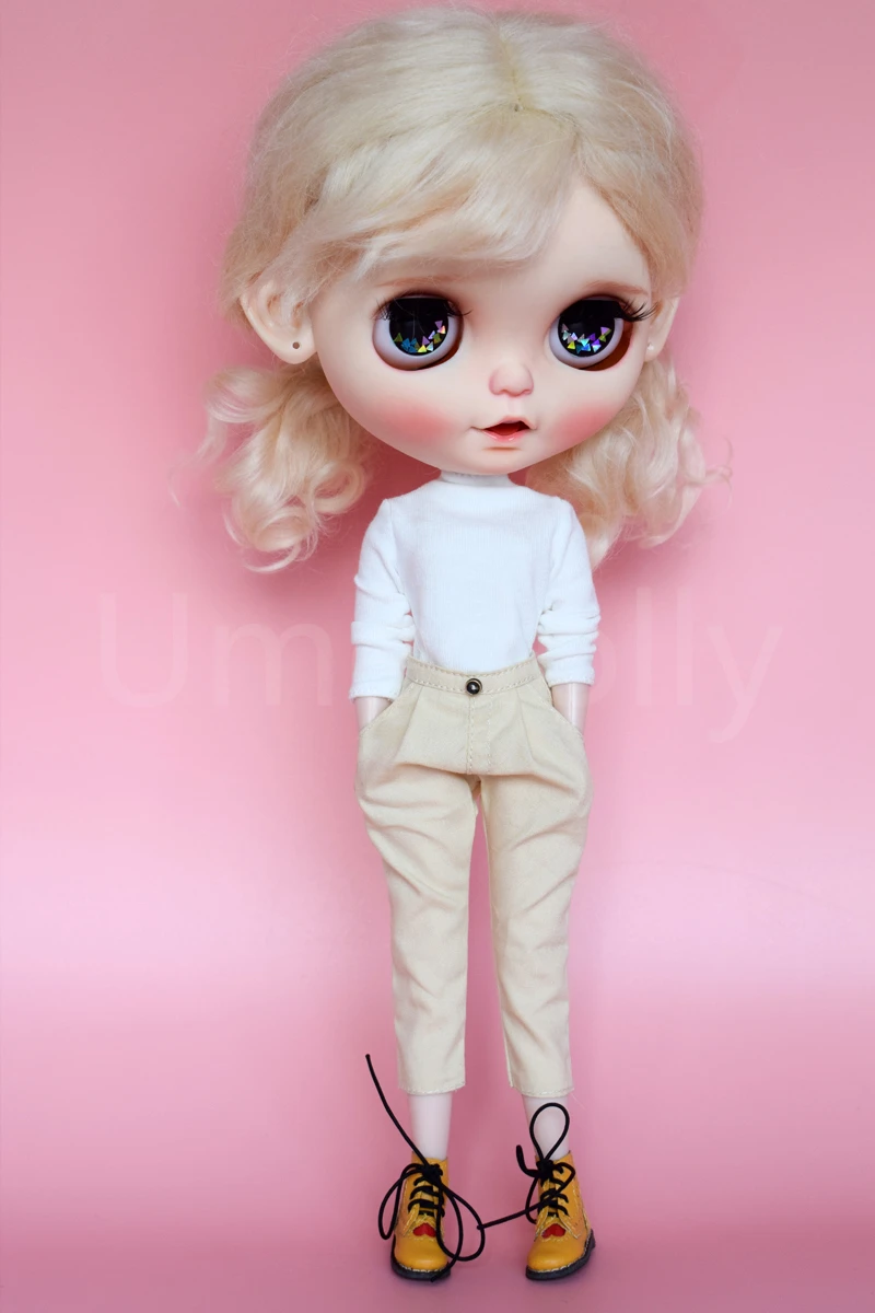 Модная одежда Blyth Doll, 30 см футболка с длинными рукавами Повседневные укороченные штаны цвета хаки для Licca кукла azone Одежда Игрушка для девочек