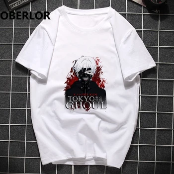 

Japan Anime Kaneki Ken Printed Tshirt Off White Tokyo Ghoul Streetwear Men T-shirt Women Shirt Hip Hop Harajuku Horror T Shirts