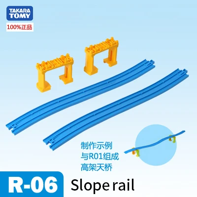 Takara Tomy Plarail Trackmaster железнодорожные пути пластиковые детали аксессуары кривая/прямой/блок/мост - Цвет: R06