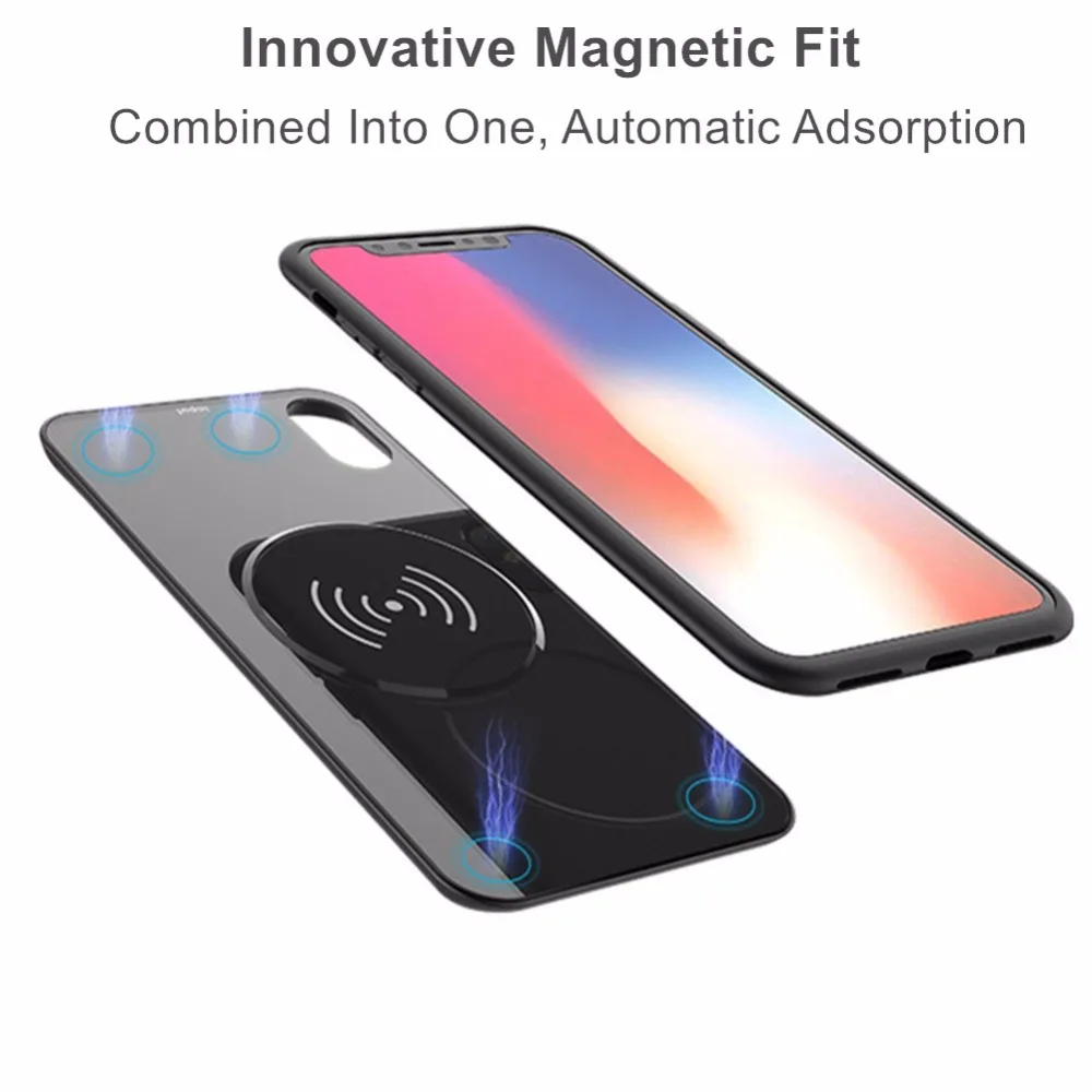 

5000 MAH For iphone X Battery Case Smart Wireless Charging Phone Case Cover And Power Bank For iphone X Battery Case