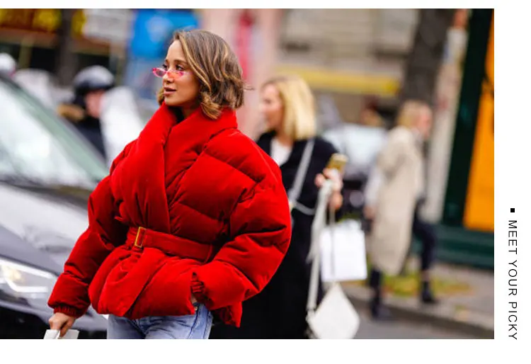AEL красная бархатная стеганая куртка зимние пальто женские короткие зимние парки Модные женские утепленные куртки