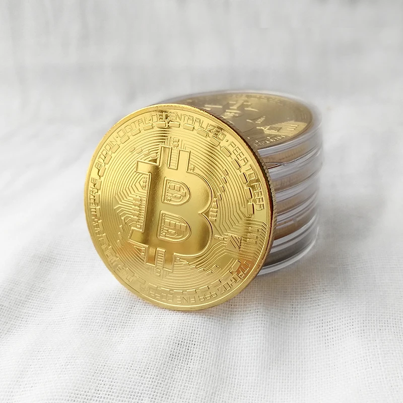 Gold Plated Bitcoin Coin Collectible Bit Coin Art Collection Gift Physical Coin Souvenir With Case Drop shipping Ma28 Gold Plated Bitcoin Coin Collectible Bit Coin Art Collection Gift Physical Coin Souvenir With Case Drop shipping Ma28