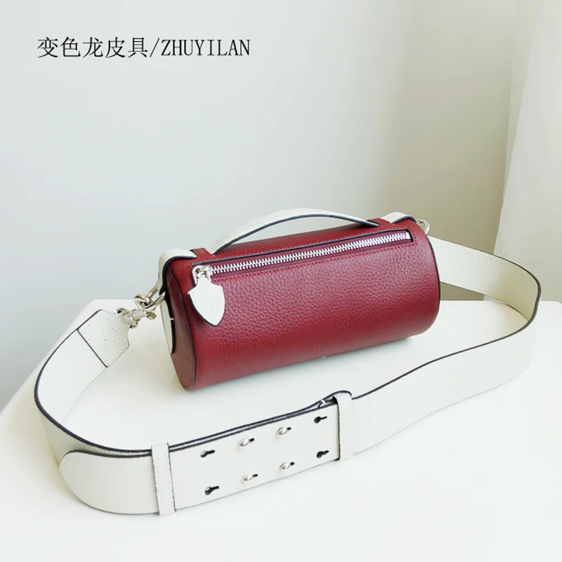 

2018 New crash color splicing leather saddle bag single shoulder small shoulder Pillow bag