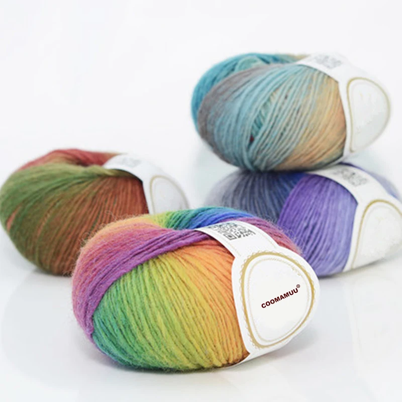 50g Balle 3 Pieces Nouveau Degrade Couleur Arc En Ciel Ligne De Laine Bebe Boule De Laine Tricot Crochet Fil Artisanat Pour Couture Bricolage Tissu Aliexpress