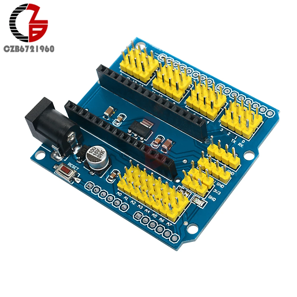 Модуль NANO I/O датчик расширения щит плата I2C PWM сервоаналоговый AREF для Arduino UNO R3 Nano V3.0