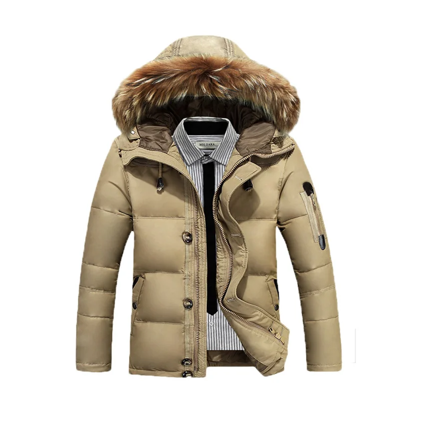 

Hot Sale New Fashion Brand Men down jacket 2018 winter Thick Warm Fashion Patchwork Men's Coat Hooded Men White duck down Coat