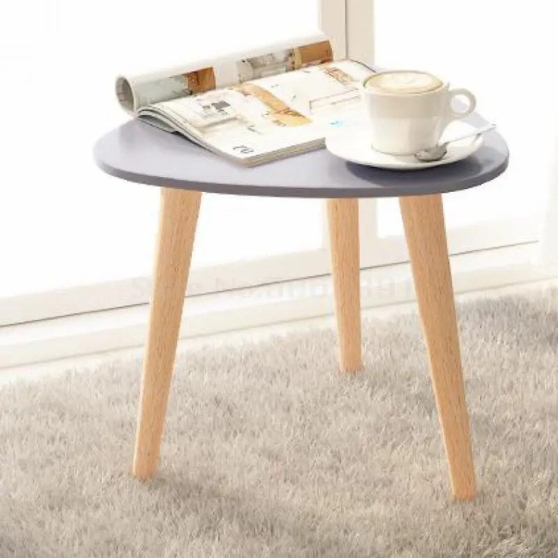 

Tea Table, Simple Small Huxing Tatami, Floating Window Corner, Small Round Table, Solid Wooden Legs In Nordic
