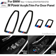 Motorsport M Rendimiento Cubierta de Marco de Puerta de Coche Del Panel Interruptor de La Ventana de Acrílico Adornos para BMWW 1 Serie 3 F20 F30 F35 3 GT 3GT Styling