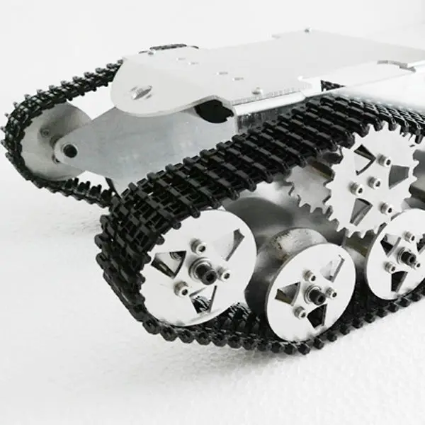New Aluminum Alloy Tracked Vehicle Off-road Robot Tank Chassis for DIY Hobbyist 