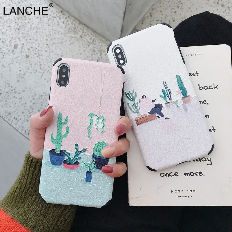 

LANCHE Fresh 3D Relief Cartoon Phone Case For Xiaomi Mi 8 lite mi 8 9 se 6 6X Play Case Soft Silicon Couple Sisters Back Cover