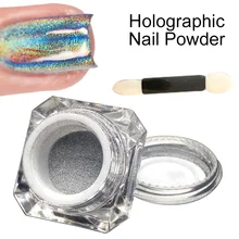 1 г/кор. Радуга голографическое серебро ногтей Косметическая пудра лазерной Chrome Глиттеры для ногтей для Дизайн ногтей Аксессуары Маникюр Инструменты