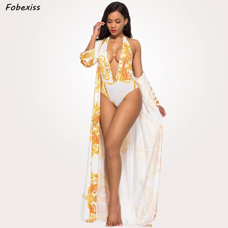 

Bodysuit Fashion Sexy Print Cloak Bikini Body For Women Skinny Romper Women Bodycon Bodysuit Summer Plus Size Streetwear