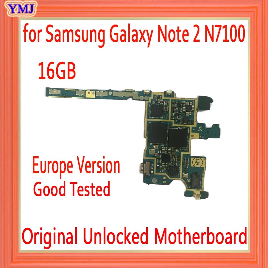 Материнская плата 16 Гб для Samsung Galaxy Note 2 N7100 с полными чипами 100% оригинальная